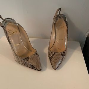Christian Louboutin python pumps